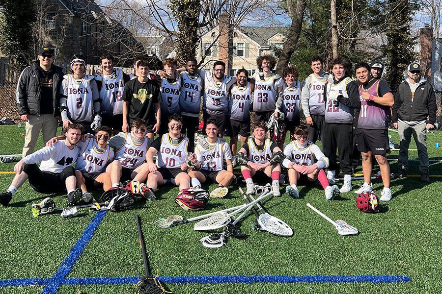 Men's club lacrosse team. 